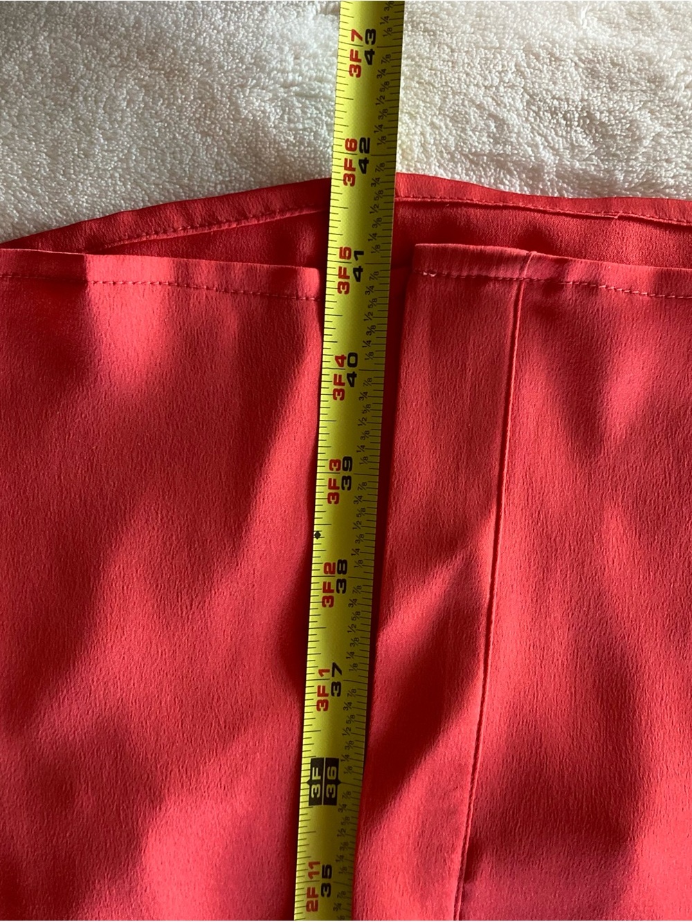 Banana Republic TieWaist Shirtdress, Bright Coral Sz M. Satiny Polyester.#796756 - Picture 8 of 14
